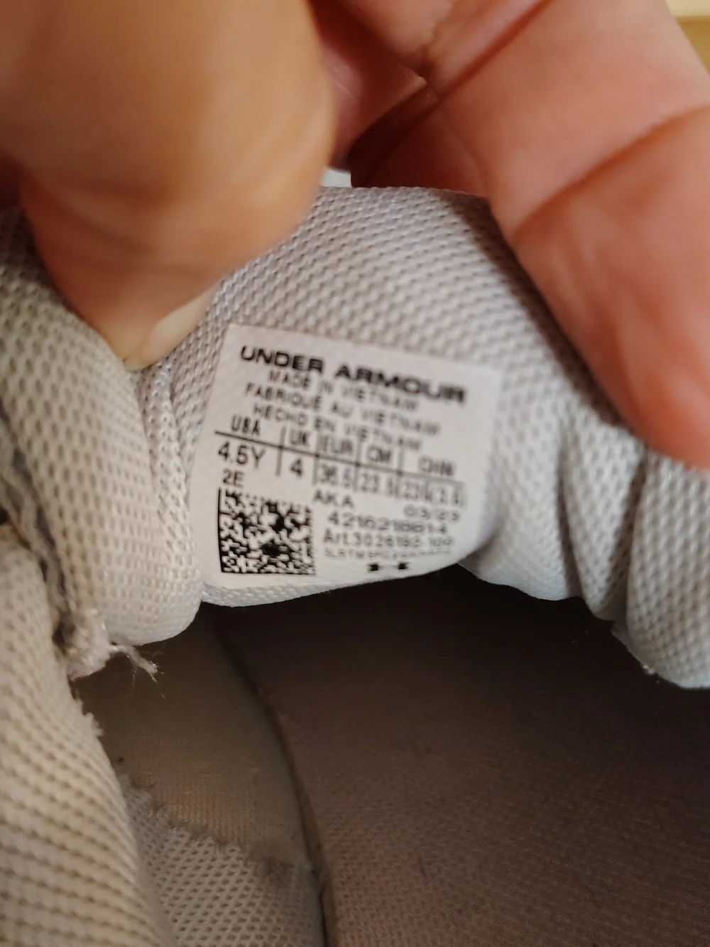 Under Armour Kids Gray and Light Pink Mesh Athletic Sneakers